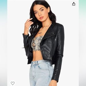 Shein Black Leather Jacket